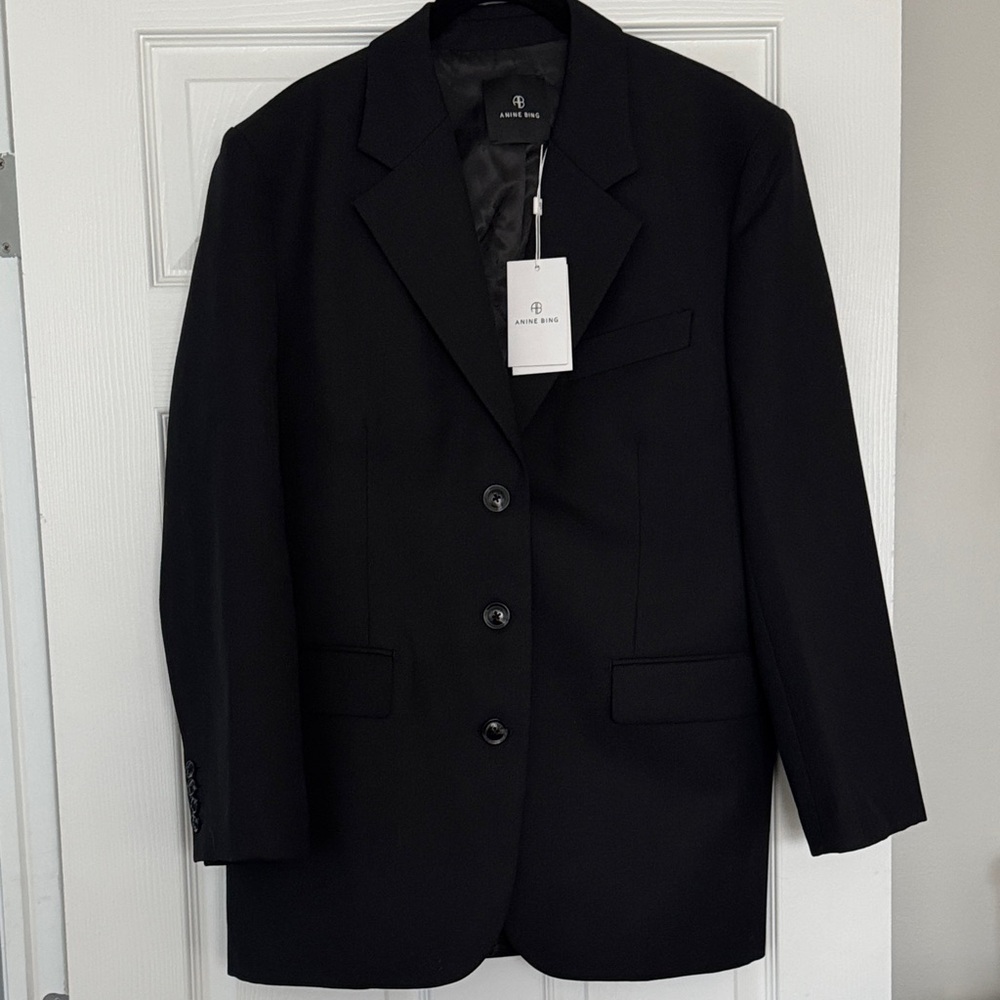NWT ANINE BING Sara Blazer Black size SMALL